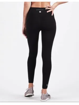 Vuori pace high rise reflective leggings black small thumbnail 2