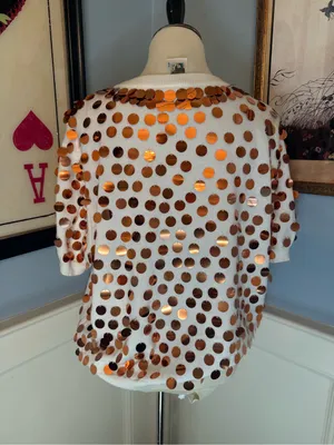 Queen of Sparkles Hook 'em queen University of Texas Longhorns sequined sweater thumbnail 6
