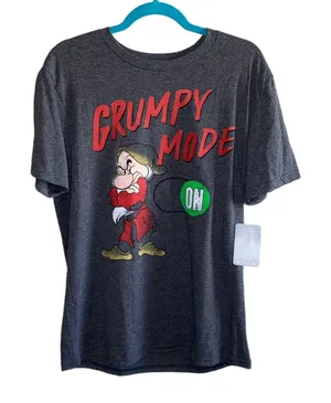 NWT Disney Grumpy "Grumpy Mode On"‎ Graphic Tee Medium thumbnail 1