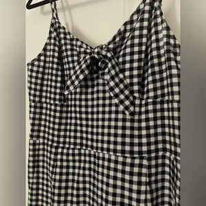 Xhilaration Black and White Checkered Midi Jumpsuit thumbnail 2