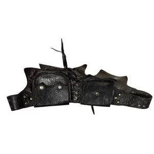 Steampunk Leather Utility Hip Belt Waist Bag Pouch Cosplay Viking Pirate thumbnail 4