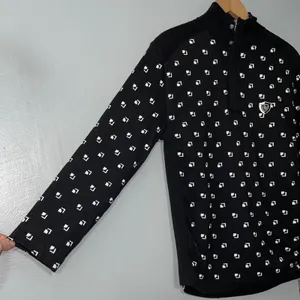 RLX Ralph Lauren Sweater Size Small Black White 1/4 Zip Academia Preppy Golf thumbnail 2
