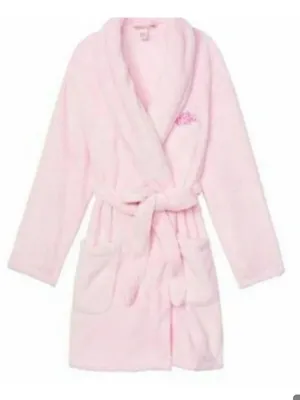 NWT Victoria's Secret Soft Plush Light Pink Robe Size Medium/Large thumbnail 1