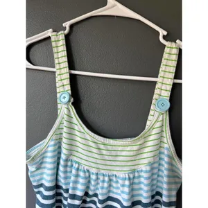 Roxy Striped Button Strap Tank Top Size Large thumbnail 2