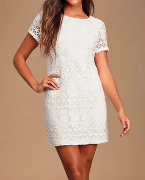 Lulu’s love you for eternity white lace dress thumbnail 1