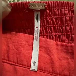 FREE PEOPLE Lindsay Babydoll Dress in Bella Rosa Red Size L New w/ Tag MSRP $138 thumbnail 6