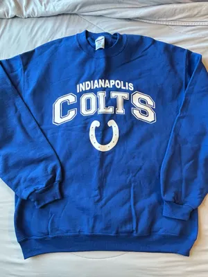 Indianapolis Colts Football Jerzeez Crewneck Sweatshirt Size Large thumbnail 1