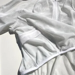 Lululemon Reversible Mesh 1/2 Zip Jacket Red White, Gray Colorway 6 thumbnail 4