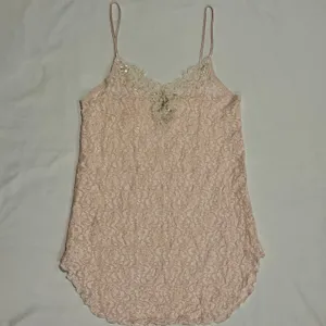 Vintage 90s Night Magic Cinema Etoile Pink Lace Cami Slip Top M thumbnail 2
