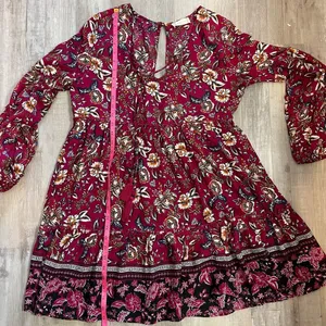 Altar’d State Red Floral Dress size medium thumbnail 7