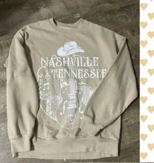 Women’s Nashville Tennessee Sweatshirt - Lucky Brand cowboy boots earrings thumbnail 1