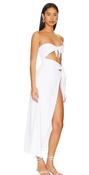 NWT Lovers + Friends Forget Me Knot Midi Tie Dress XS thumbnail 3