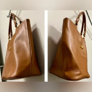Longchamp Small Leather Tote | Brown thumbnail 3