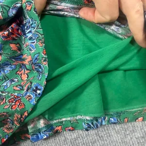 Boden Green Size-US 16R Sheath Dress Floral Tencel Lyocell Ruched Surplice thumbnail 9