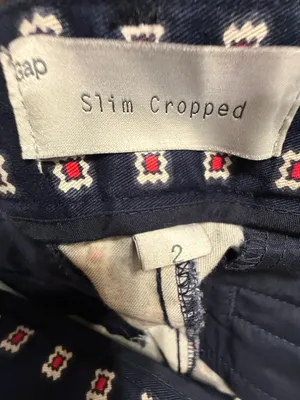 GAP Navy Geo Print Cropped Pants thumbnail 4