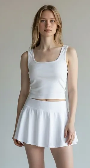 Halara White Twist Back Ribbed Tank Top Athleisure Sz XS thumbnail 1