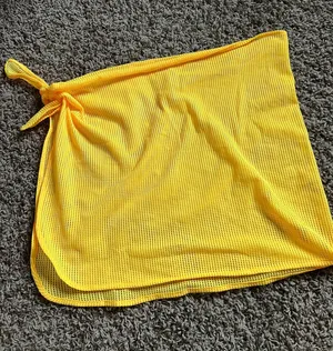 Yellow mesh wrap sarong #beach thumbnail 1