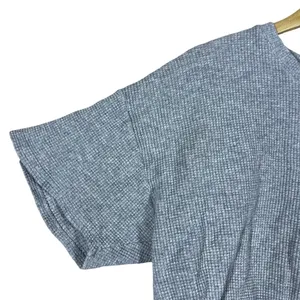 OFFLINE by Aerie Waffle Knit Cropped Short Sleeve Top Heather Grey Size M thumbnail 6