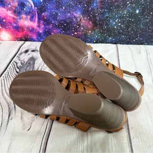 Frye and Co Sandals Womens Sz 11 Brown Galia Block Heel Vegan Leather‎ Shoes thumbnail 8
