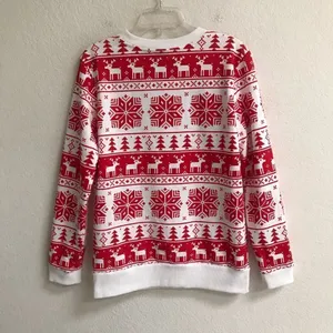 ‎MAD Engine reindeer head wreath Christmas sweatshirt L thumbnail 2