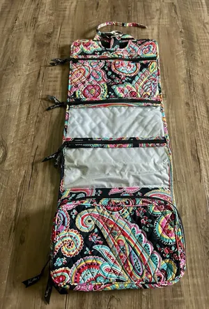 Vera Bradley Petal Paisley Hanging Travel Organizer Cosmetic Makeup Toiletry Bag thumbnail 1
