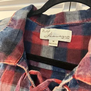 Vintage‎ Havana Red And Blue Plaid Dress Size Medium thumbnail 5
