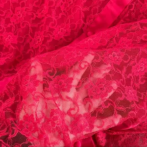 Vintage Gold Label Victoria’s Secret Red Lace Satin Night Shirt Pajamas S thumbnail 8
