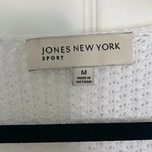 Jones New York Knitted Striped Sweater Yellow White Size M thumbnail 3
