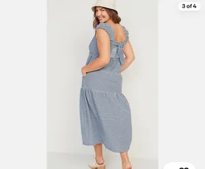 Old Navy Ginghan Midi Dress thumbnail 4