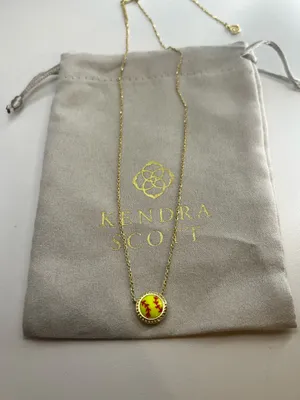 Kendra Scott Gold Softball Necklace thumbnail 2