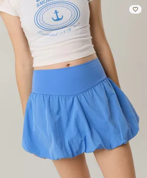 Aerie Bubble Skort, blue, size L thumbnail 1
