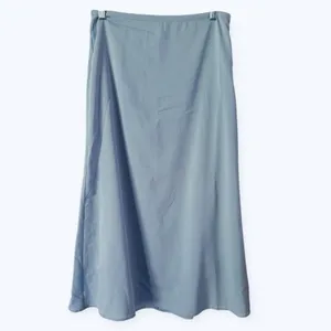 NWT OGL Lyocell Linen Blend Maxi Flared Pull On Skirt Size Medium Arctic Blue thumbnail 2