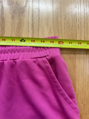 For‎ Love & Lemons Pink Leisure Sweat Shorts French Terry Drawstring Lounge XL thumbnail 8