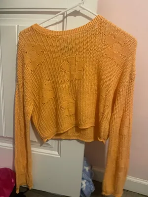 Sincerely Jules Thin orange summer sweater thumbnail 1