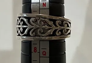 James Avery “Adorned Open Scoll”Sterling Silver Band Ring- Retired -bent-Size 7 thumbnail 1
