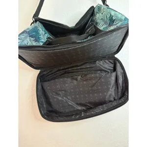 Calpak Travel Duffle Green Blue Black Palm Leaf With Lower Compartment thumbnail 8