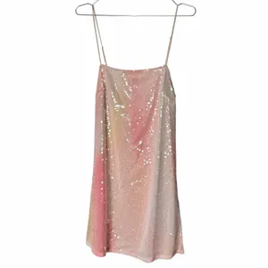 MISA Los Angeles A-Line Sequin Mini Dress Mermaid Euro Summer Ibiza Sz Medium thumbnail 7