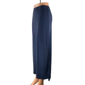 NEW Brandy Melville Women's Navy Blue High Waist Straight Midi Slip Skirt 24 thumbnail 2