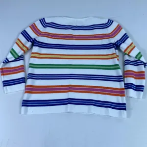 Lauren Ralph Lauren Sweater Womens‎ Large Striped Boat Neck Tight-Knit Pullover thumbnail 3