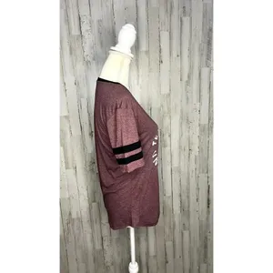 NWT Rivalry Threads Texas‎ A&M Women's V-Neck T-Shirt Maroon Size Small thumbnail 2