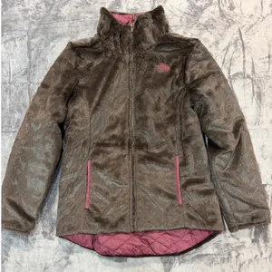 The North Face Mossbud Swirl Reversible Jacket Womens Pink Brown Medium thumbnail 7