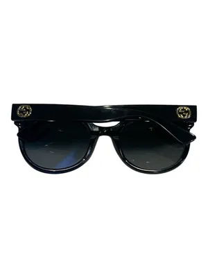 GUCCI GG0035SN Black Women's Sunglasses with Gold Logo thumbnail 2