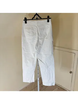 Everlane EUC Women's Off White Straight Cropped Chino Pants Size 2 thumbnail 3