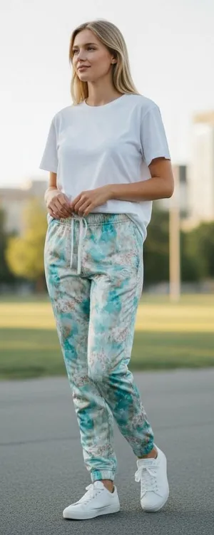 Umbro Women's Sublimated Track Pants‎ - Prism Blur/White Size Small thumbnail 1