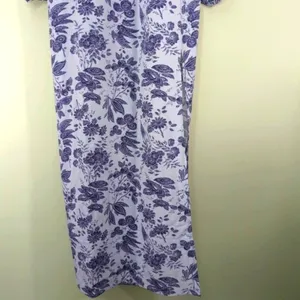 HILL HOUSE‎ The Simone Midi Dress Lilac Purple Tonal Floral MED NWT Boho Cottage thumbnail 5