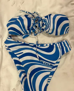 Aurelle Blue Bikini Set thumbnail 1