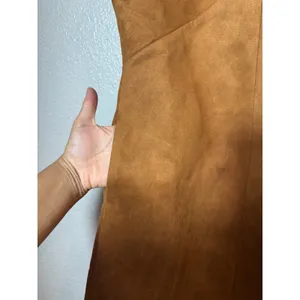 NWT COMMENSE Suede V-Neck Sleeveless Mini Dress Light Brown XS thumbnail 9