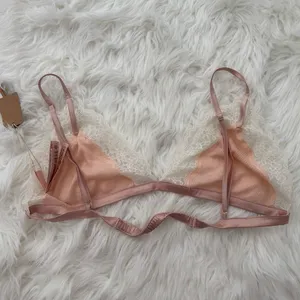 Skims Sheer Rib Lace Triangle Bralette Villa Size Large thumbnail 5
