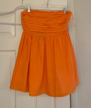 Orange Strapless Mini Dress Mozelle  thumbnail 1