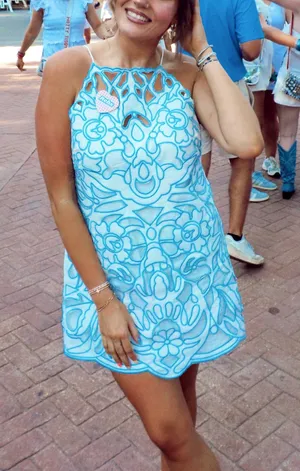 ARRANGE Dress Blue Size 8 thumbnail 1